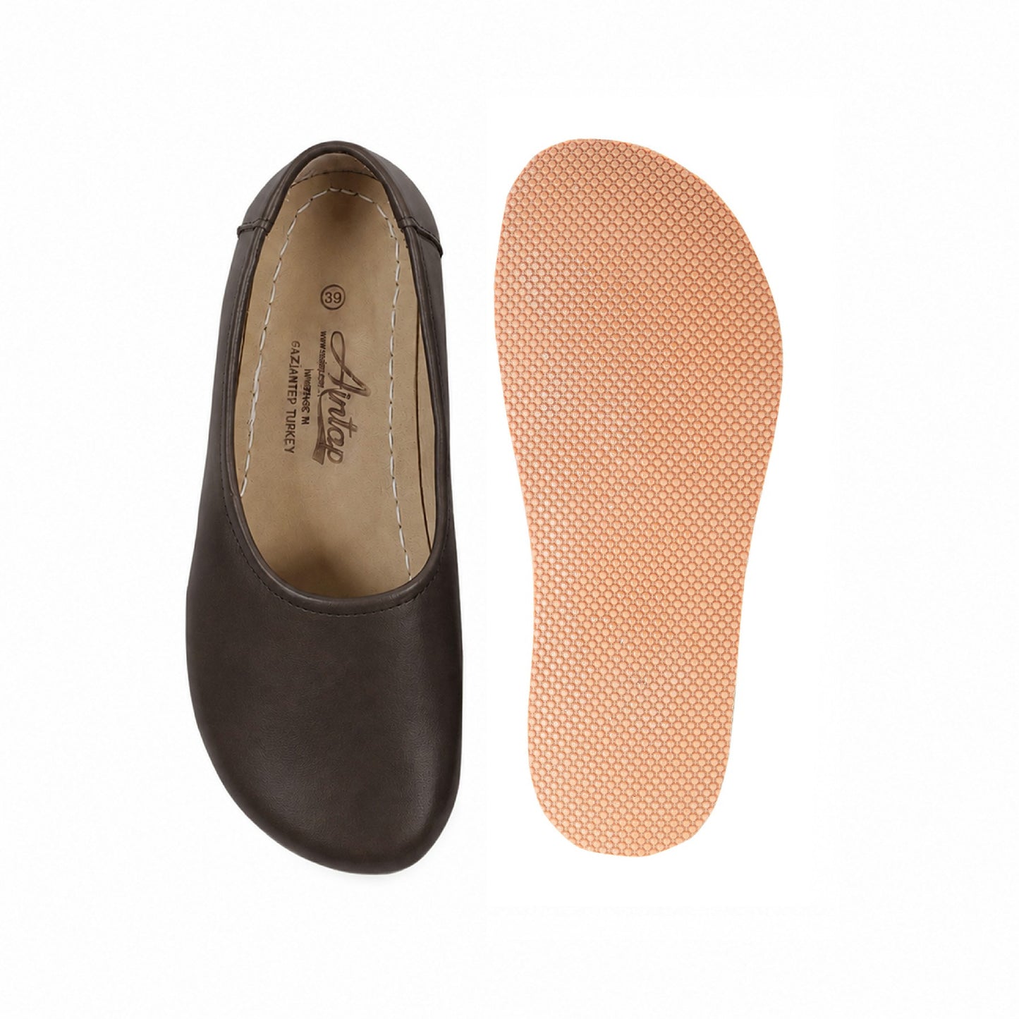 Dark brown-