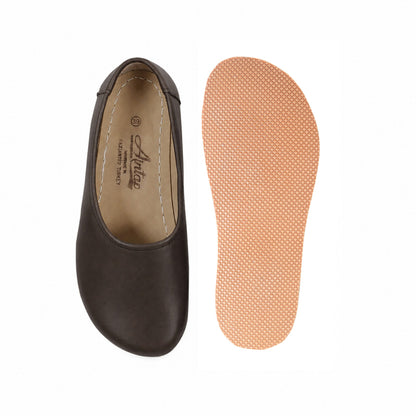 Dark brown-