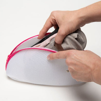 Double White Mesh With Pink Zipper-