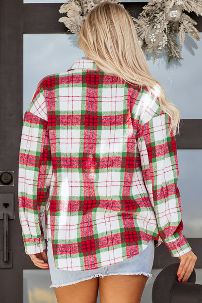 Threaded Pear Dream Plaid Casual Flannel Shacket