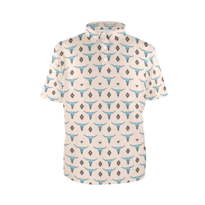 Turquoise Longhorn Polo Style Shirt