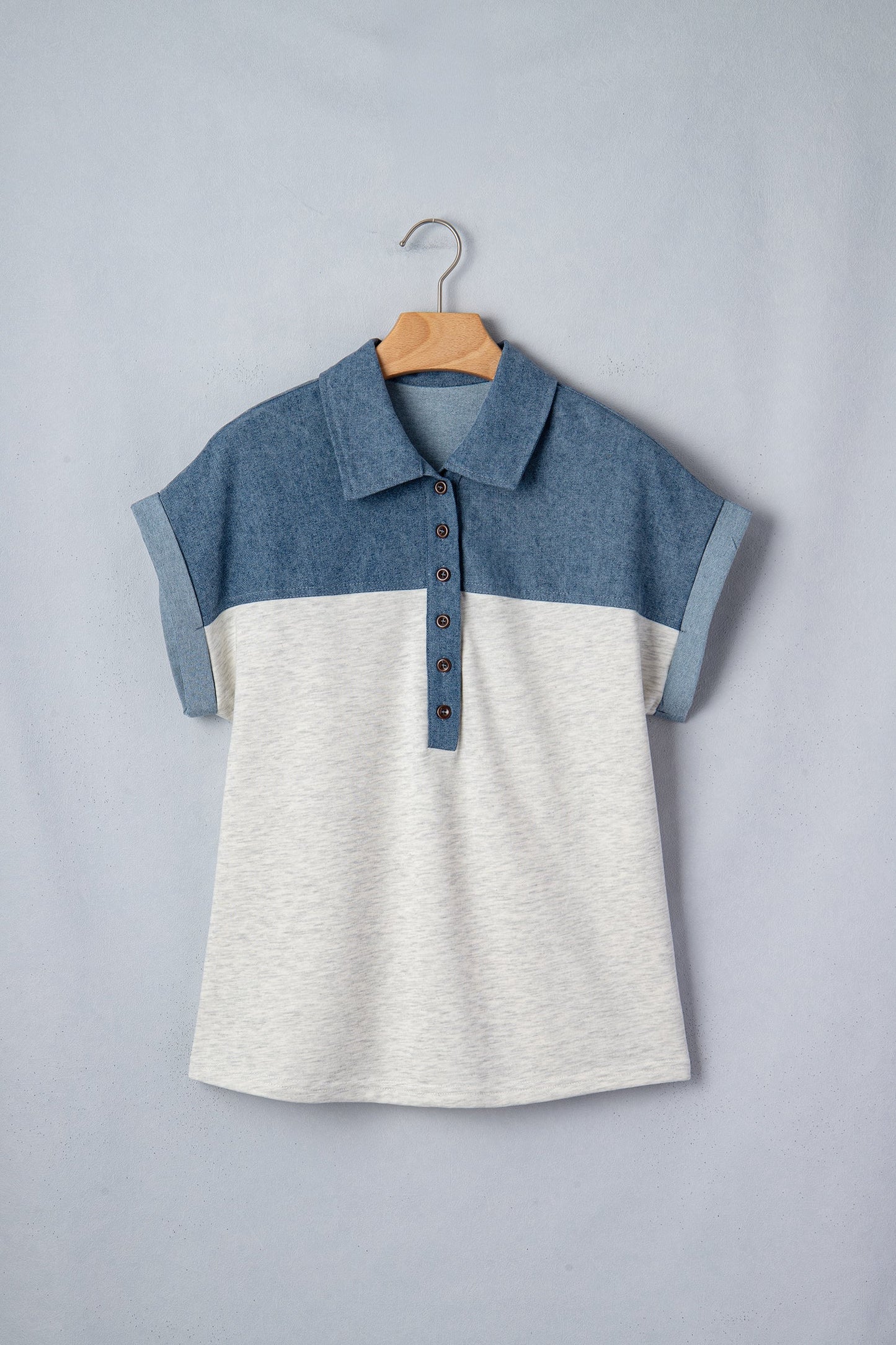 Threaded Pear Ivey Collar Short Sleeve Top
