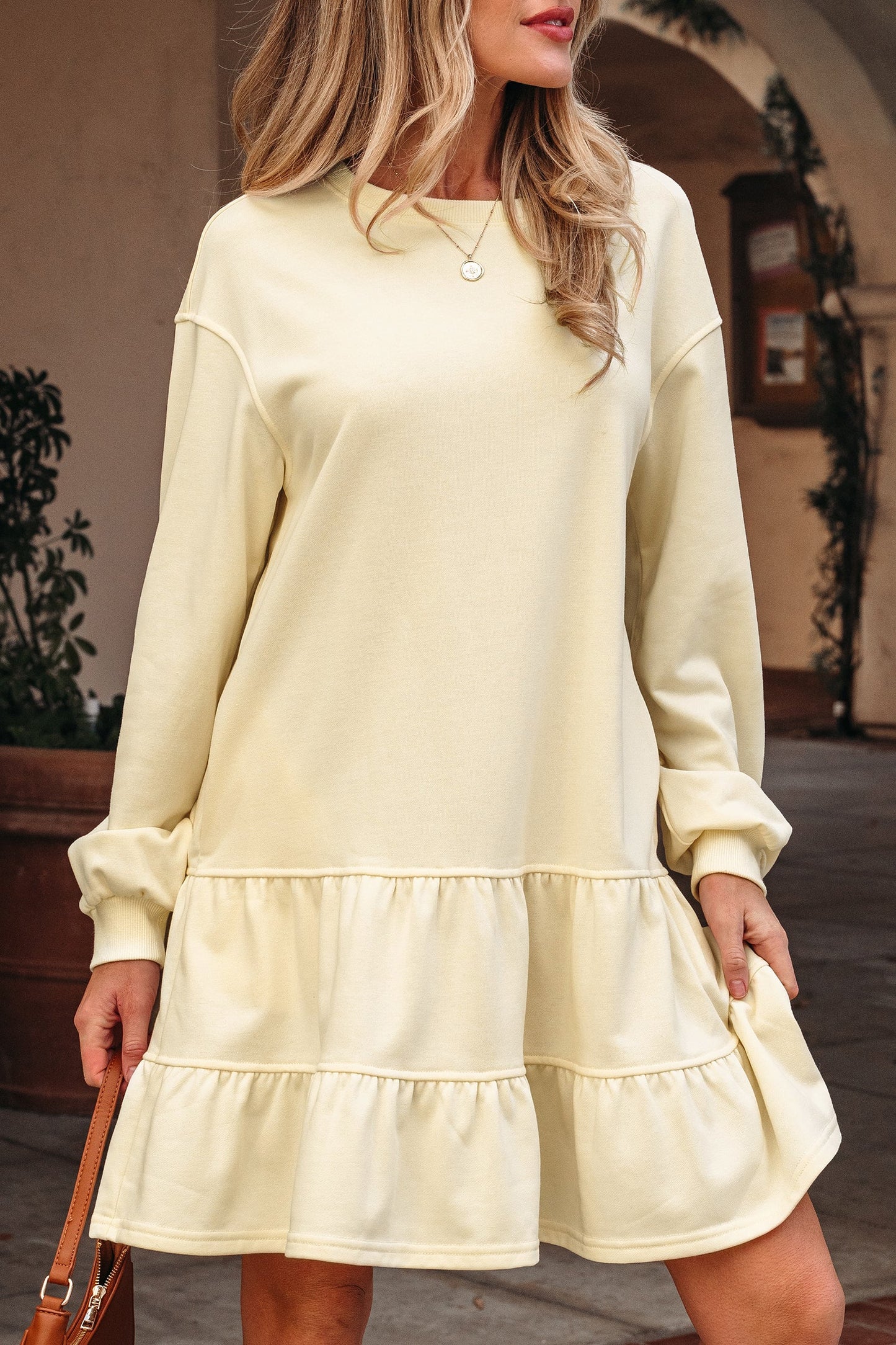Threaded Pear Ramona Sleeve Loose Mini Dress