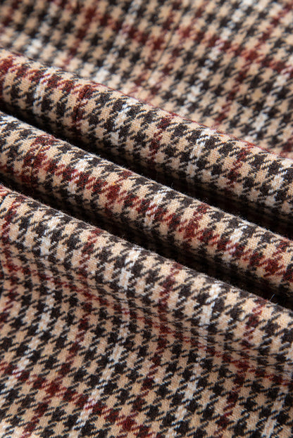 Threaded Pear Aria Houndstooth Lapel Collar Blazer