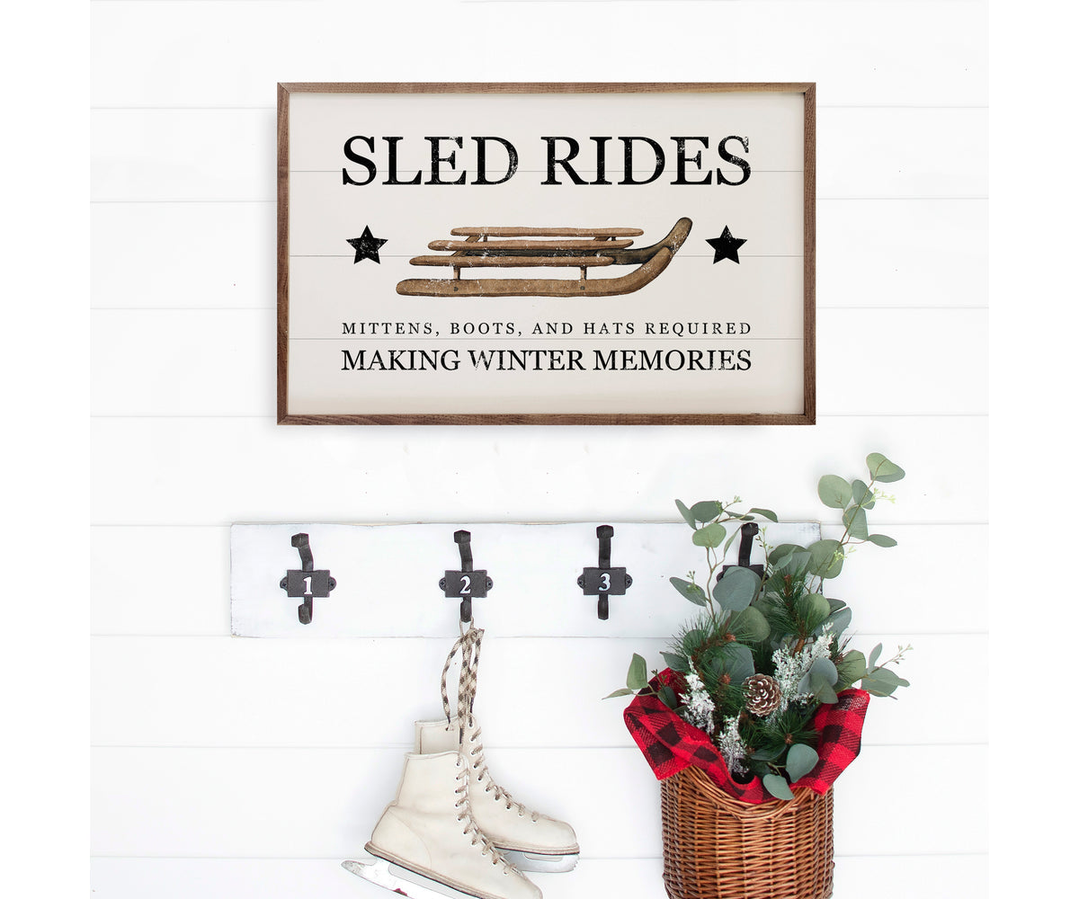 Kendrick Home Sled Rides Making Winter Memories White
