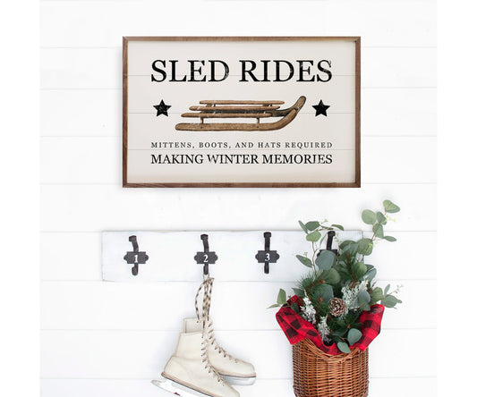 Kendrick Home Sled Rides Making Winter Memories White
