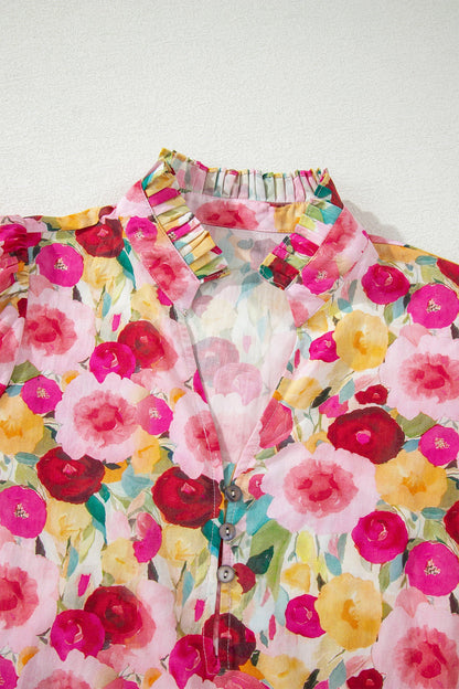 Threaded Pear Charleigh Puff Short Sleeve Blouse