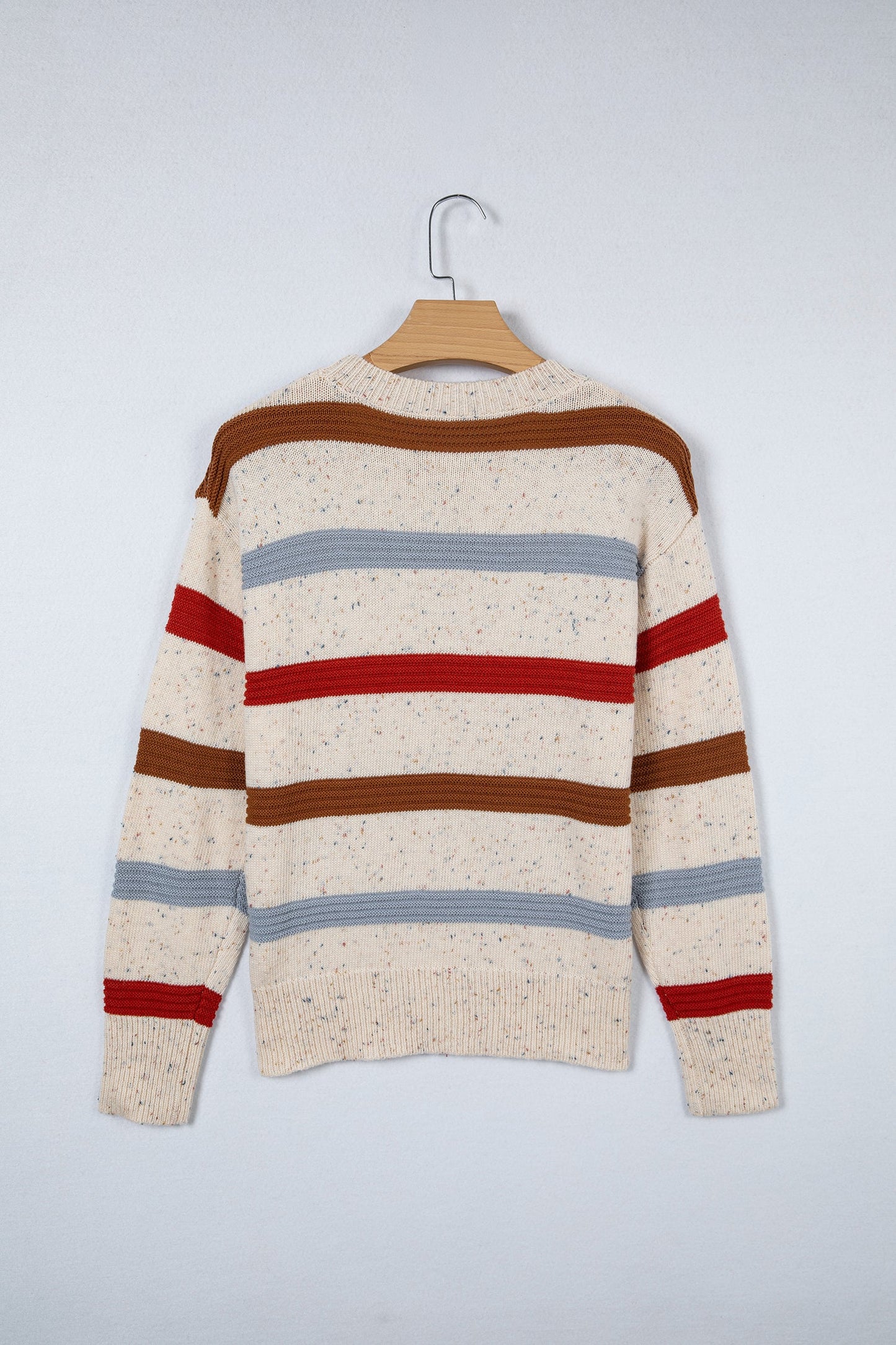 Threaded Pear Vivienne Shoulder Heathered Knit Sweater