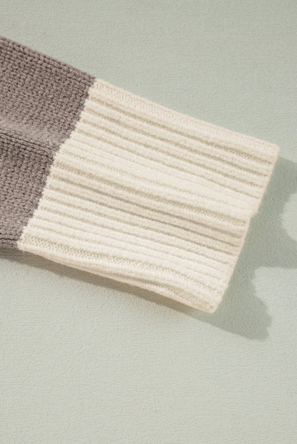 Threaded Pear Livia Colorblock Loose Pullover Sweater
