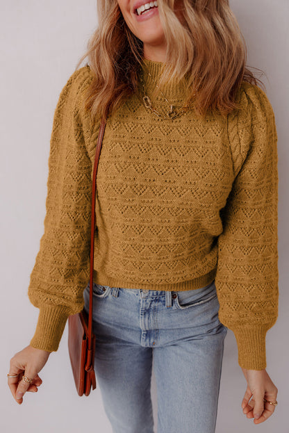 Threaded Pear Aria Edge Balloon Sleeve Sweater