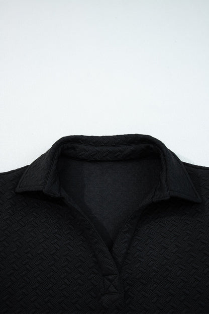 Threaded Pear Keziah Patchwork Polo Collar Pullover