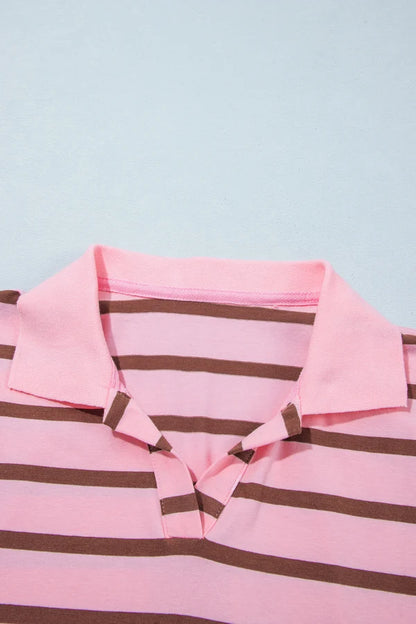 Threaded Pear Winnee Collar Shift Top Long Sleeve Top