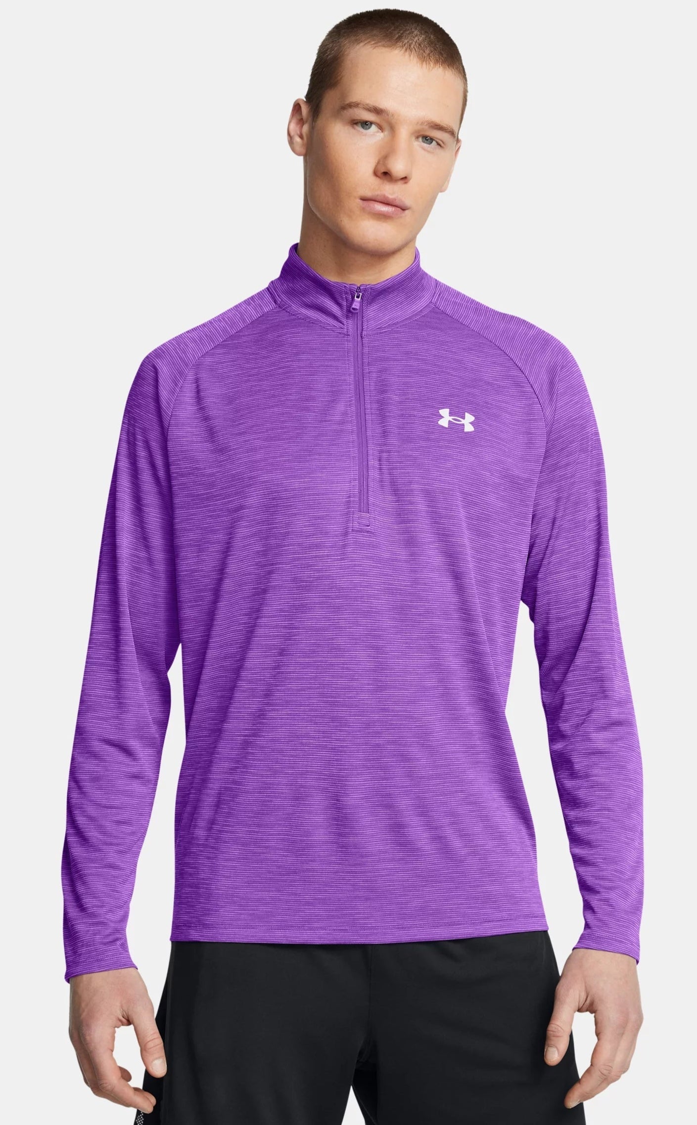 Men's Under Armour Long Sleeve Tech Textured 1/2 Zip High Neck
