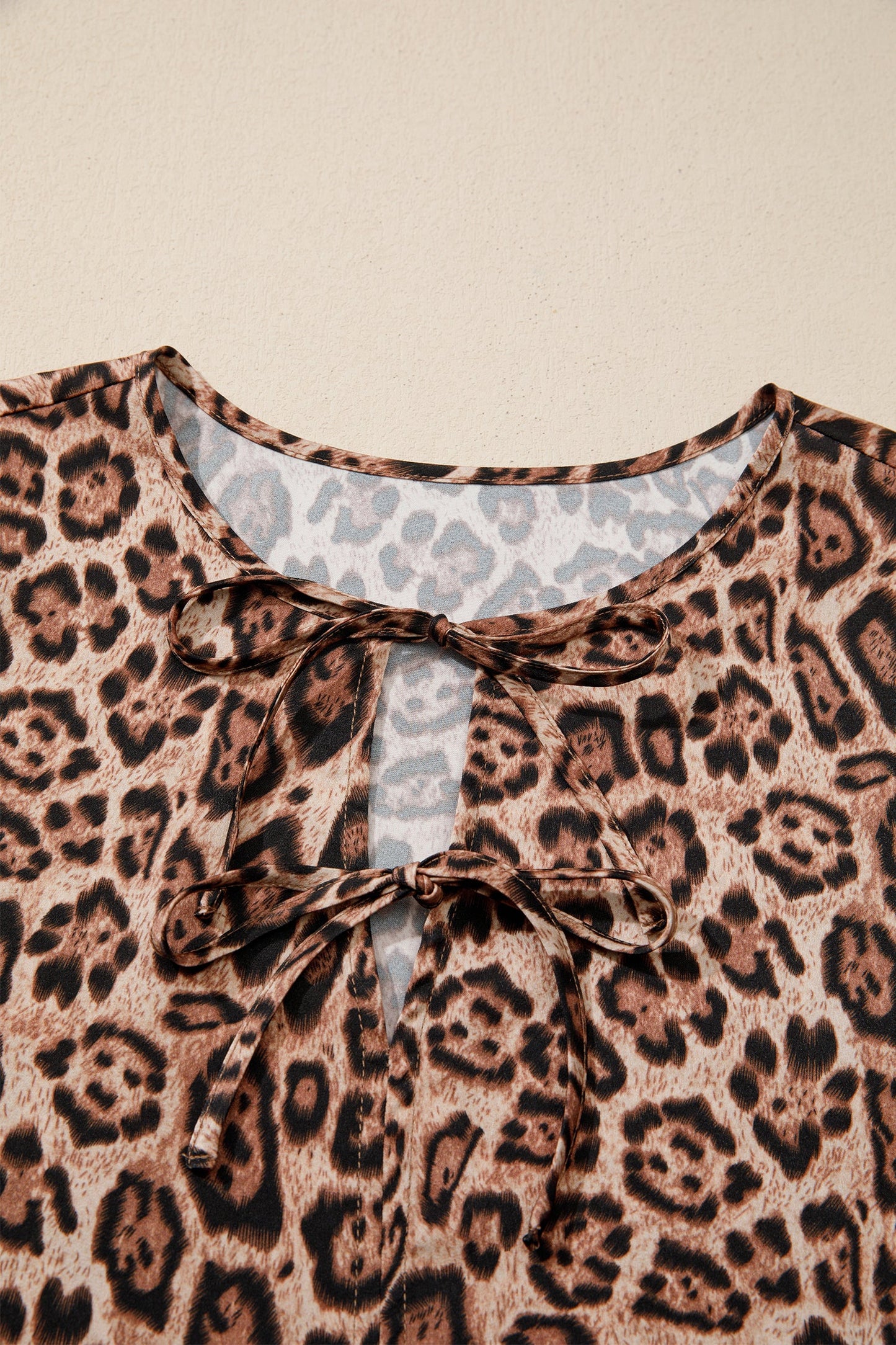 Threaded Pear Promise Tie Puff Sleeve Blouse