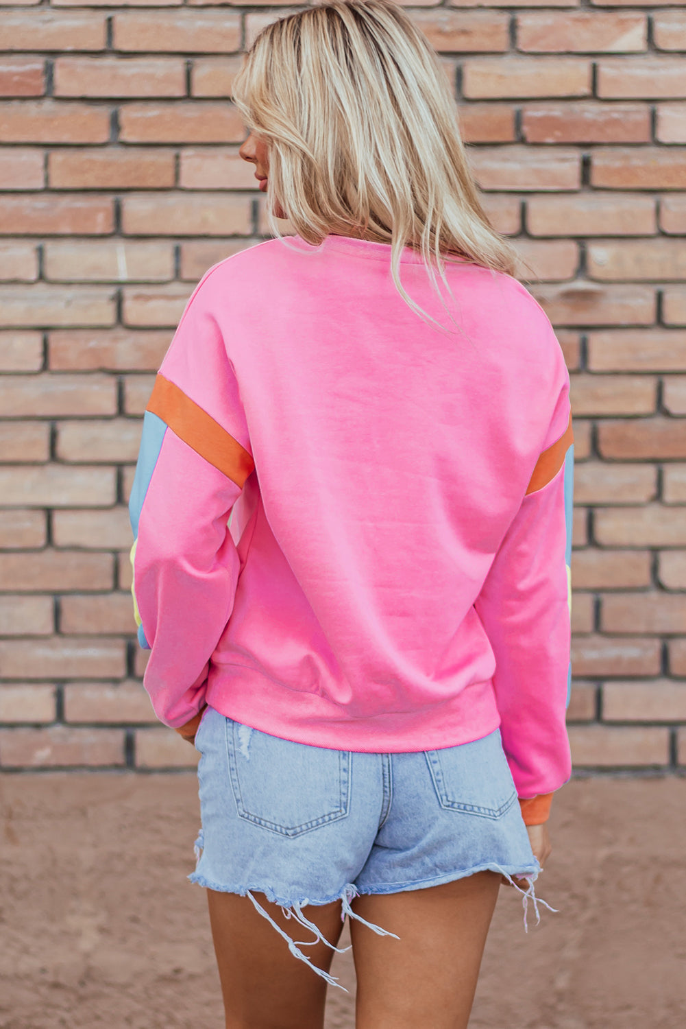 Threaded Pear Veronica Colorblock French Terry Top