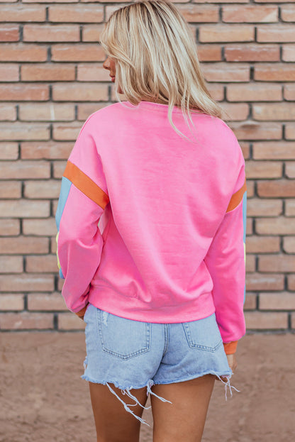 Threaded Pear Veronica Colorblock French Terry Top