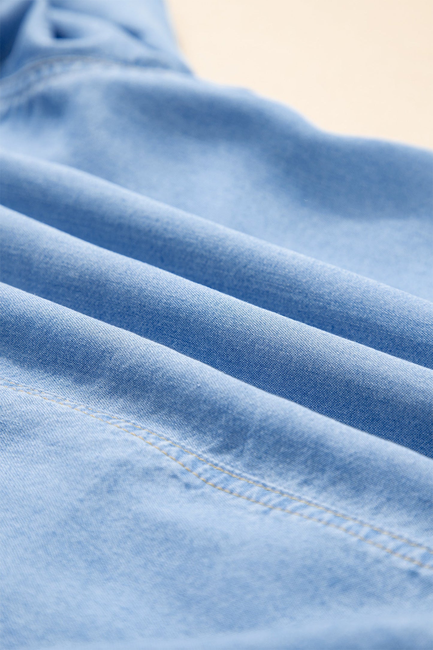 Threaded Pear Daphne High Low Chambray Shirt