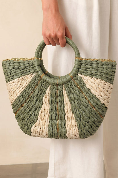 Threaded Pear Rachel Handwoven Straw Tote Bag