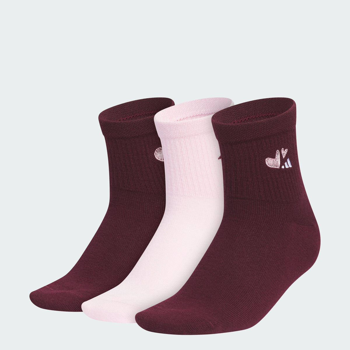 Maroon / Clear Pink / White-