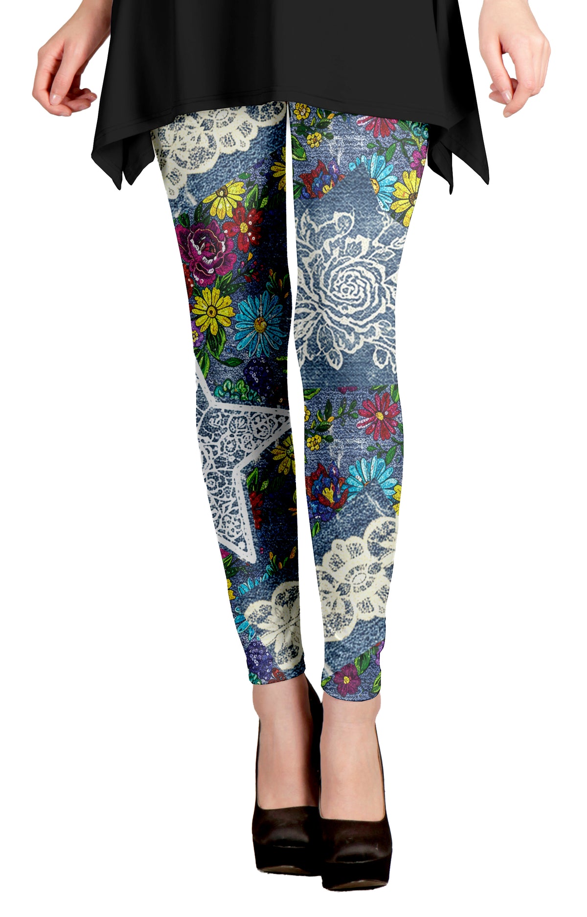 Multicolor Floral Collage Print-