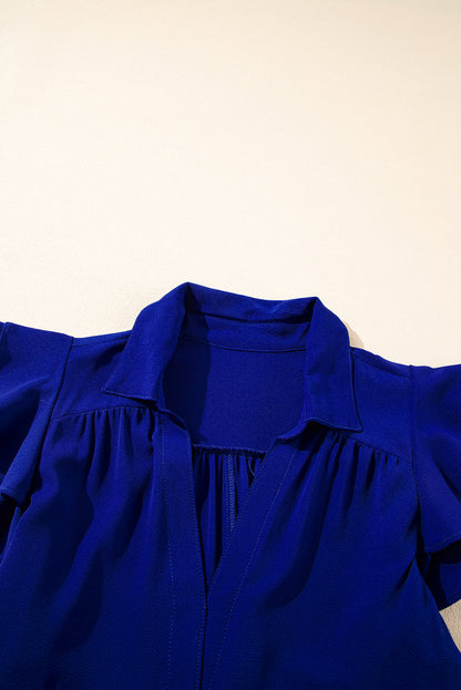 Threaded Pear Zelda Collared Tiered Midi Dress