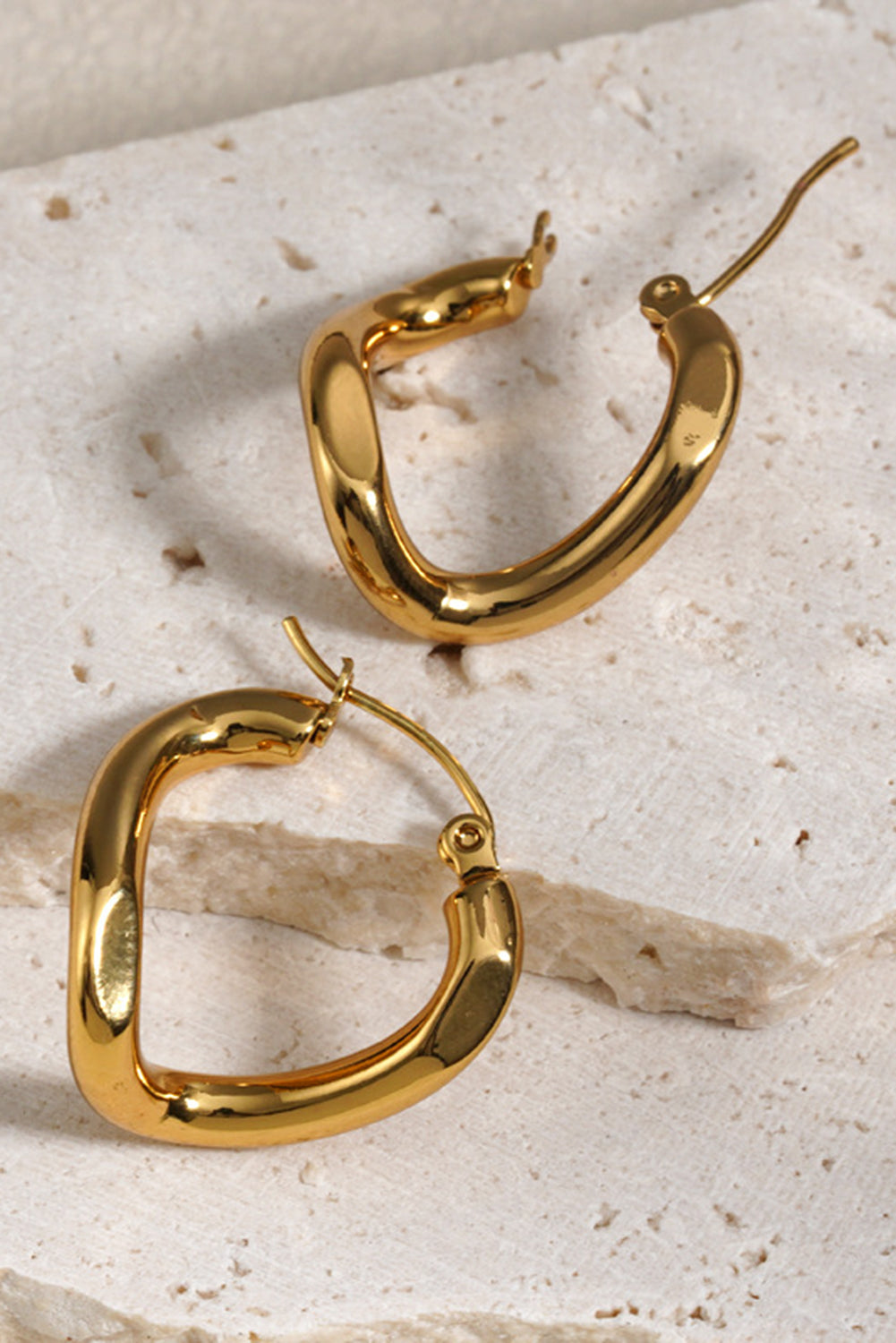 Threaded Pear Zyla Spiral Stainless Steel Earrings
