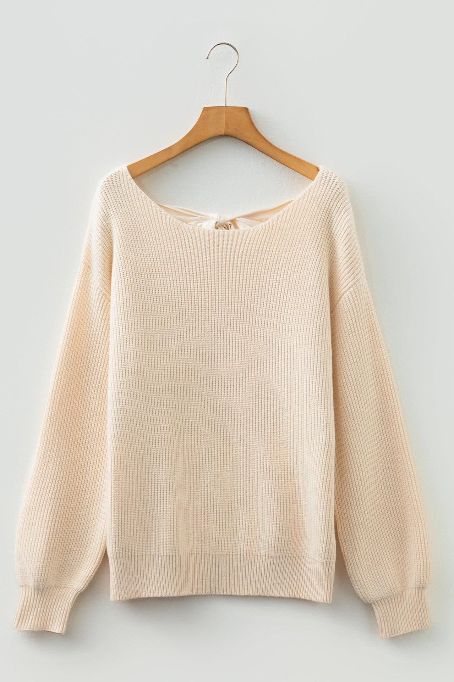 Threaded Pear Rosalina Backless Drop Shoulder Sweater
