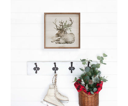 Kendrick Home Reindeer With Pine Whitewash