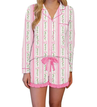 Pajamas Pink Rose Stripe