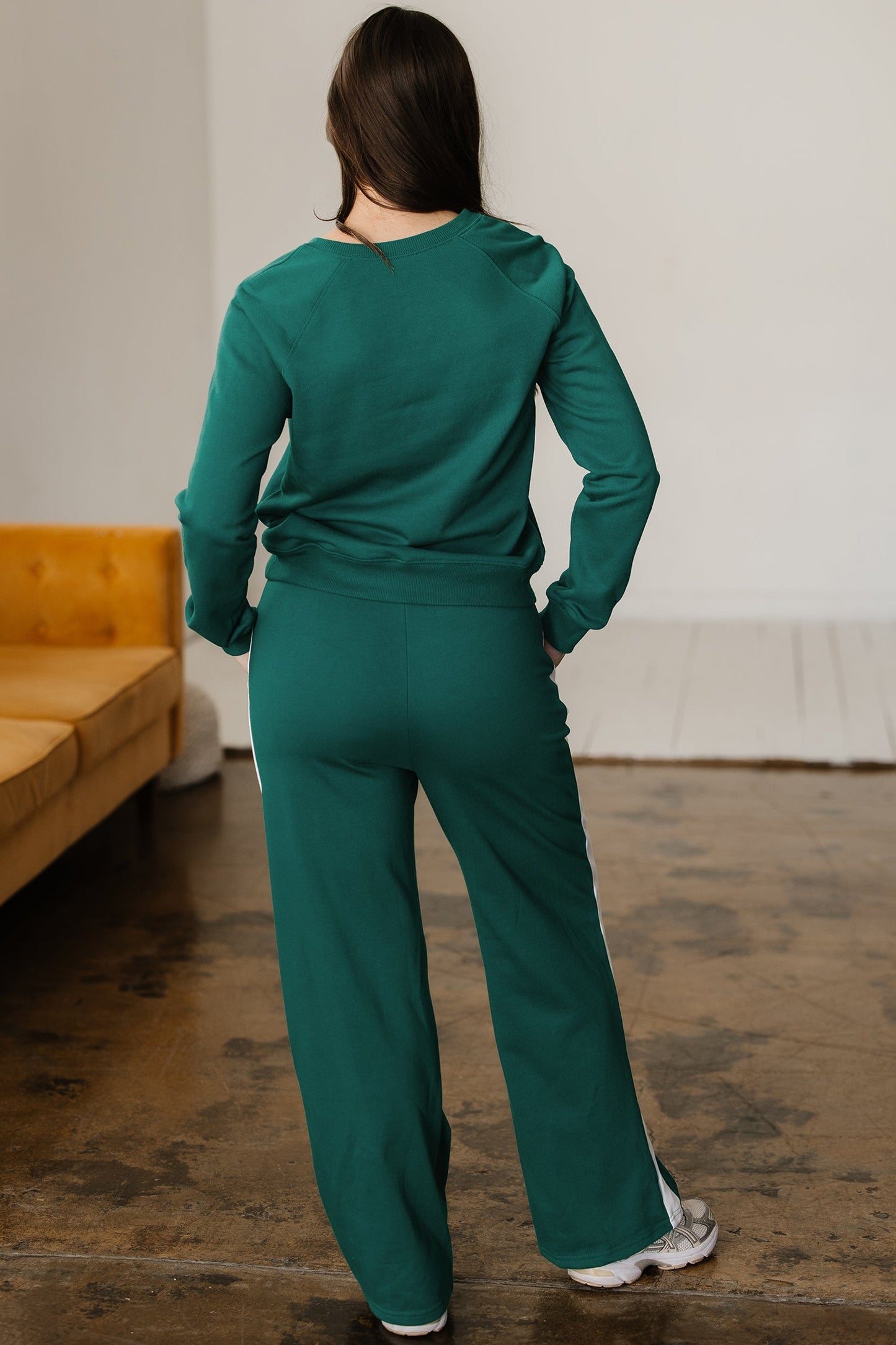 Threaded Pear Aileen Solid Color Pullover Top