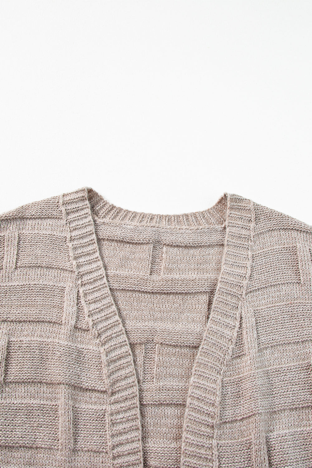 Threaded Pear Athena Knit Open Front Chic Cardigan with Pockets