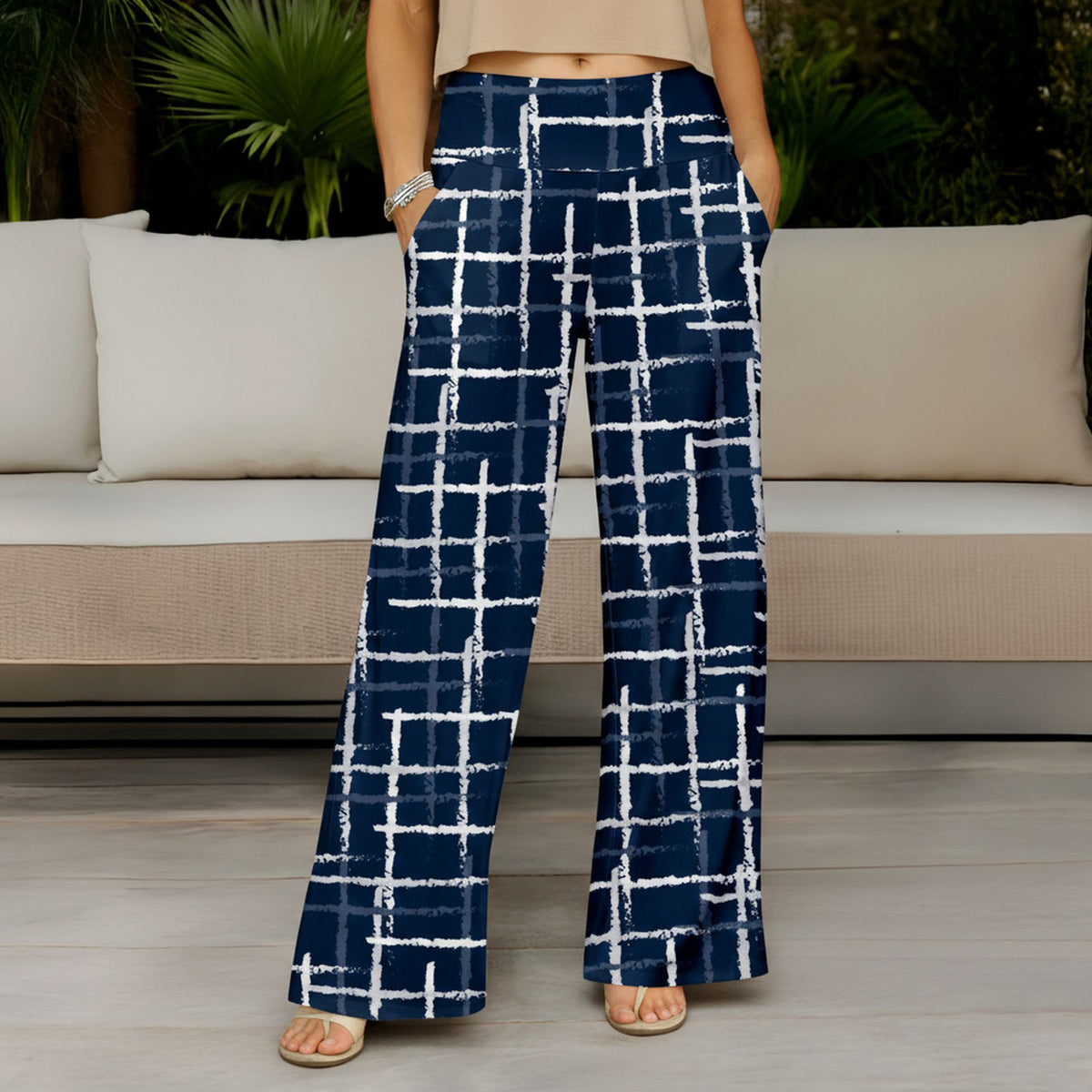 Navy and White-