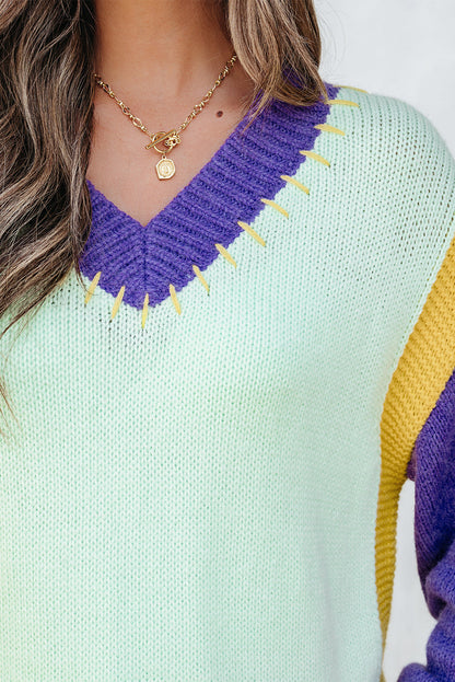 Threaded Pear Colette Knitted Drop Shoulder Sweater