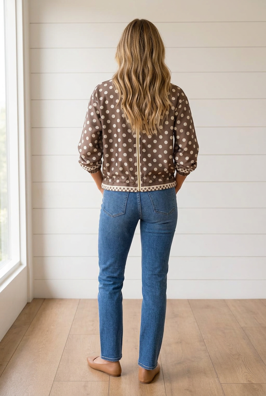 Threaded Pear Sabrinia Up Long Sleeve Shacket