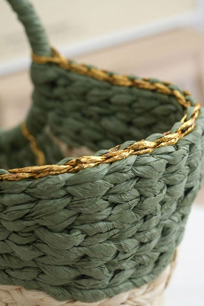 Threaded Pear Rachel Handwoven Straw Tote Bag