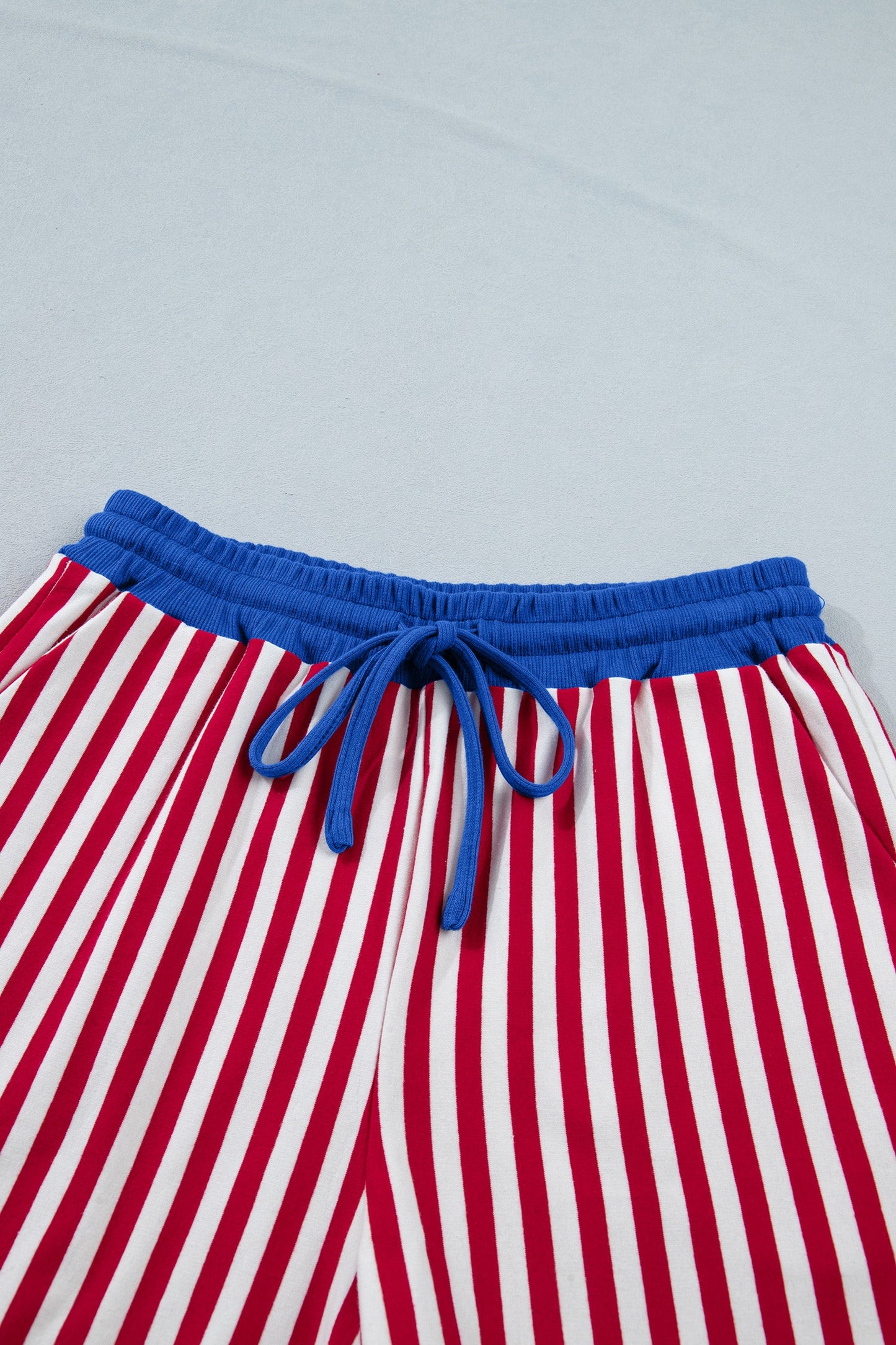 Threaded Pear Skye Stripe Trim Tee Set