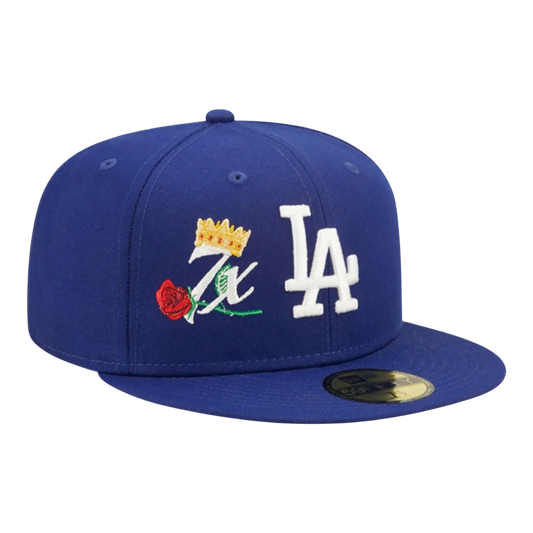 New Era Los Angeles Dodgers Crown Champs WS Fitted Hat Blue Men Fitted Hat