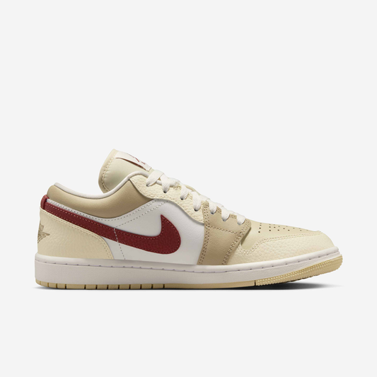 [hv6530-100] Womens Air Jordan Retro 1 Low Ce 'desert Khaki Red Sepia'