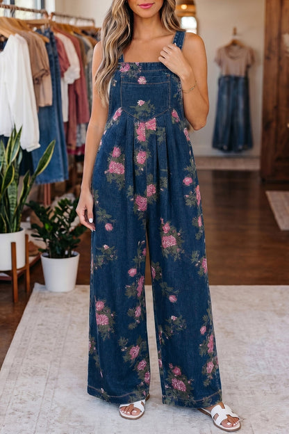 Threaded Pear Akira Waist Wide Leg Jumpsuit
