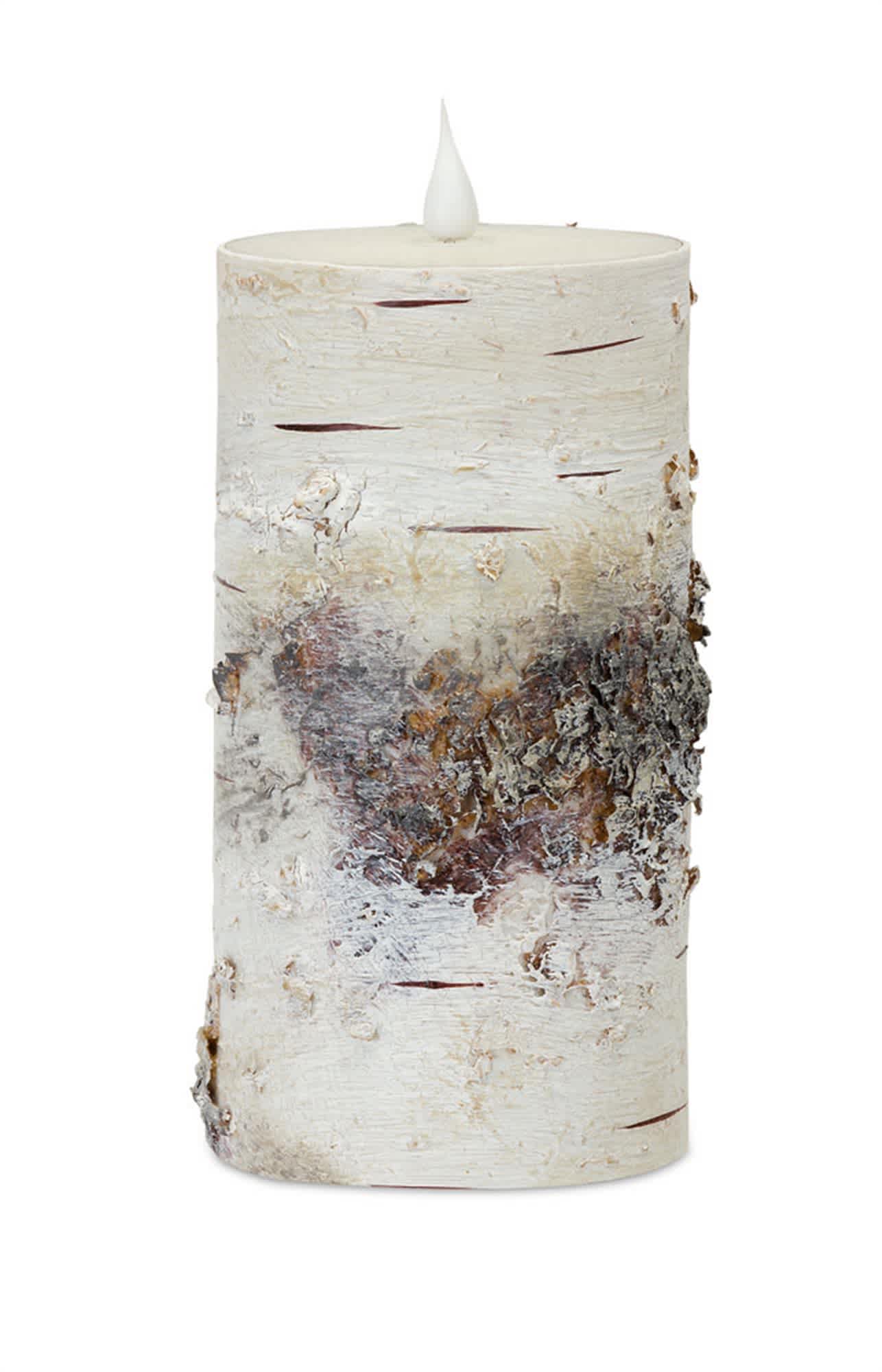 Melrose International LED Birch Designer Candle with Remote 7"H