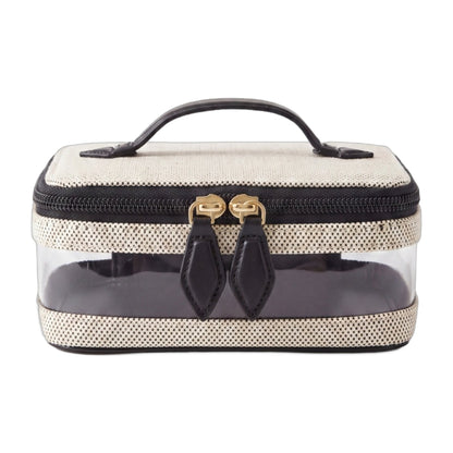 Paravel Mini See-All Vanity Case Clear Travel Cosmetic Bag Domino Black