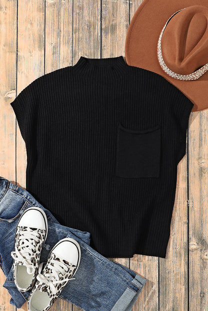 Ayla Short Sleeve Sweater - Black