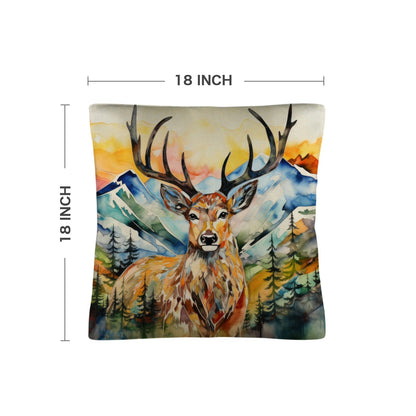 Watercolor Buck Hunting Pillow Case Made In America