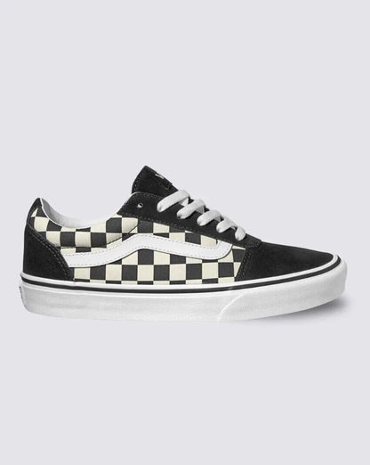 Vans Ward Checkered Women's Sneakers — Black/White Canvas