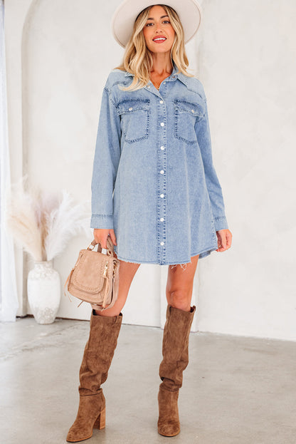 Threaded Pear Takina Raw Hem Loose Shirt