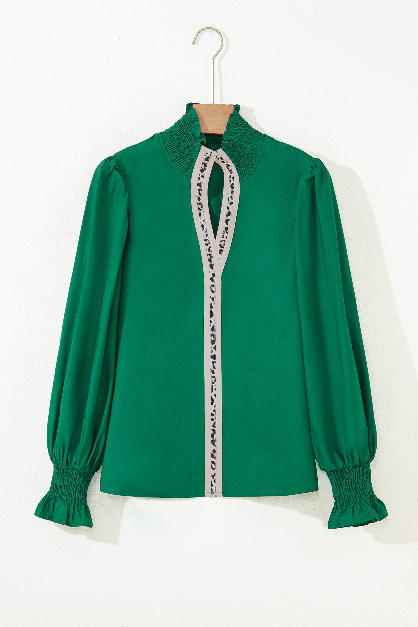 Threaded Pear Everly Flounce Sleeve Trim Blouse