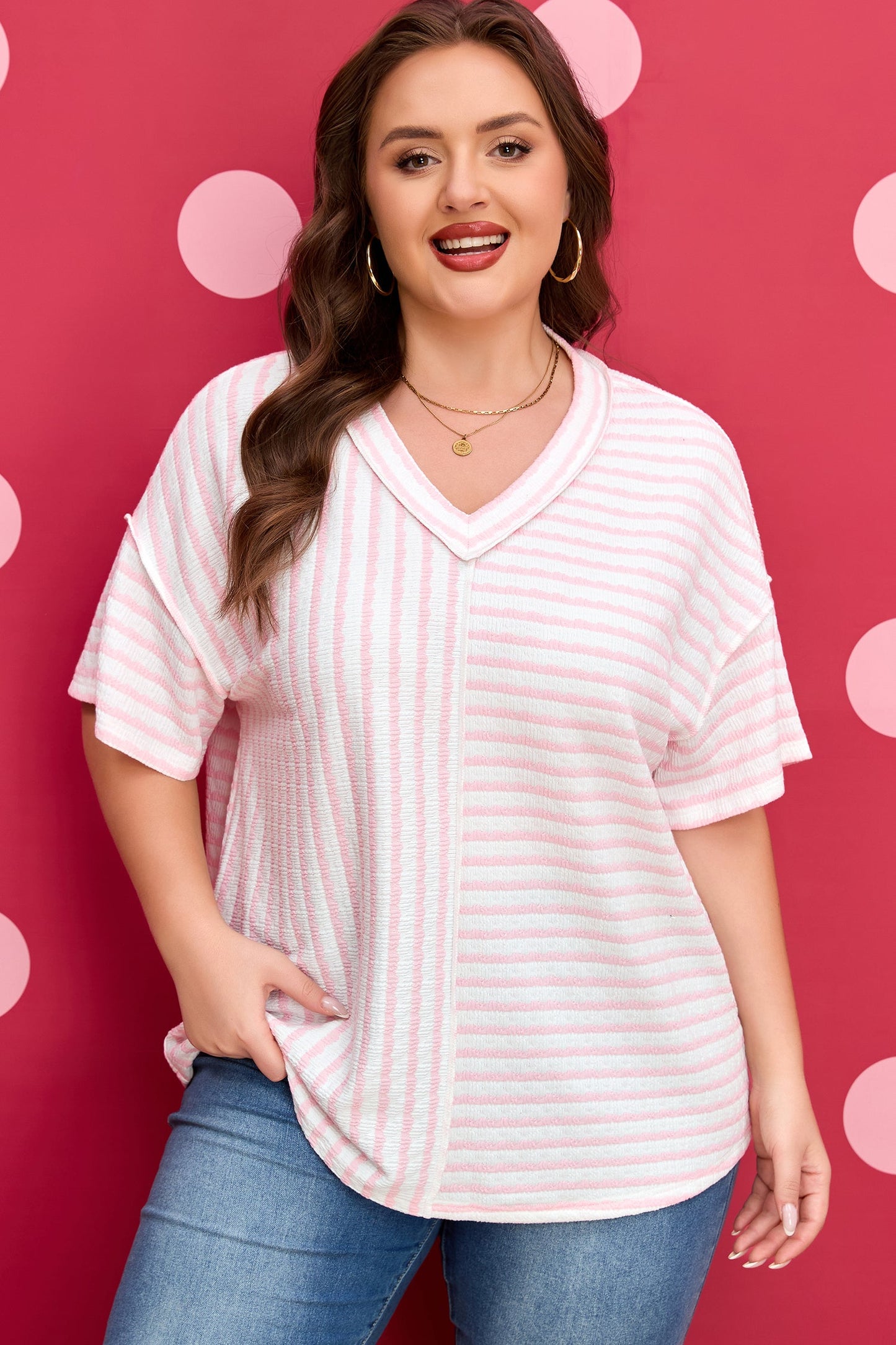 Threaded Pear Nora Seam Patchwork T PLUS Shirt