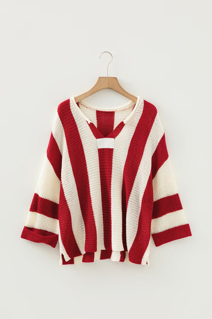 Threaded Pear Anika Colorblock Bracelet Sleeve Sweater