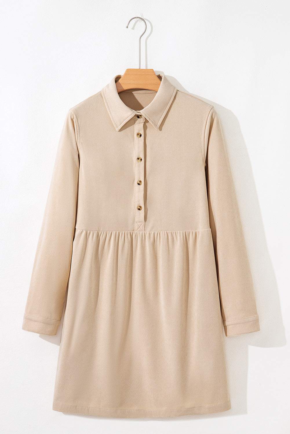 Serena Long Sleeve Mini Dress - Oatmeal / S - 4/6