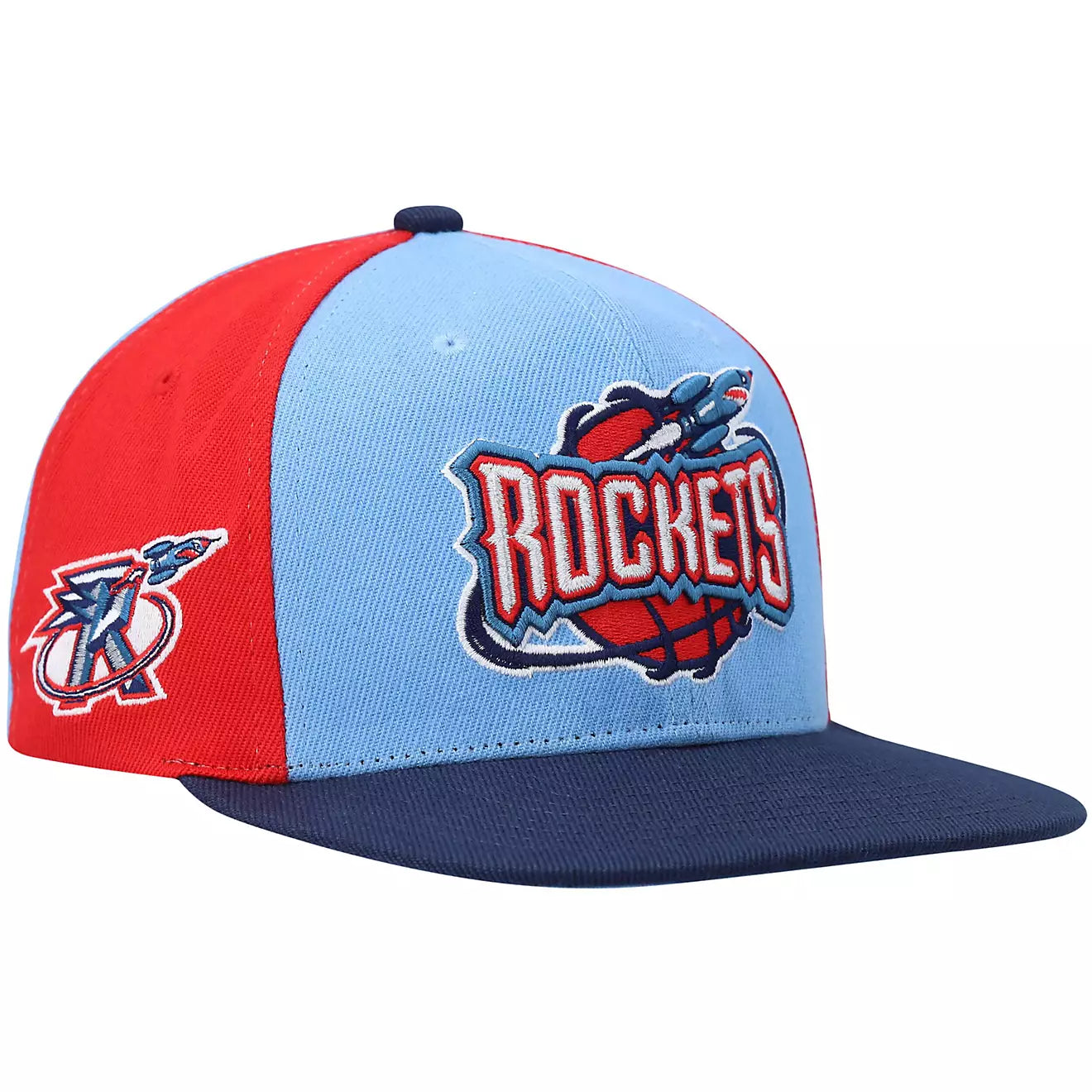Men's Mitchell & Ness NBA On The Block Snapback Hwc Rockets - Light Blue-Navy
